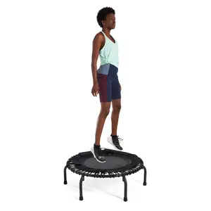 JumpSport 250 Lightweight Round Fitness Trampoline with EnduroLast Elastic Cords