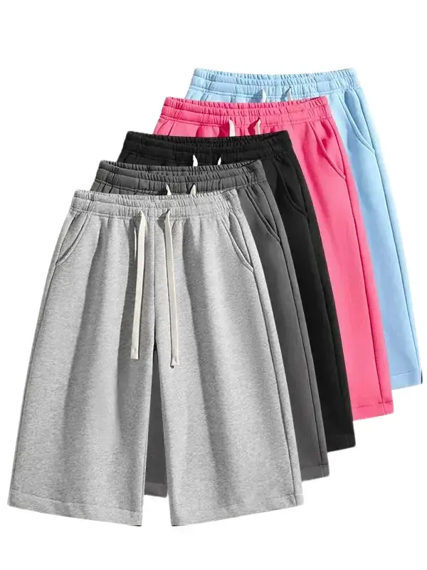 3-pack Capri pants, summer vibes; men’s solid-color shorts, men’s Bermuda shorts, athletic casual shorts with belt and pockets, breathable summer casual wear for men, summer shorts, spring new release