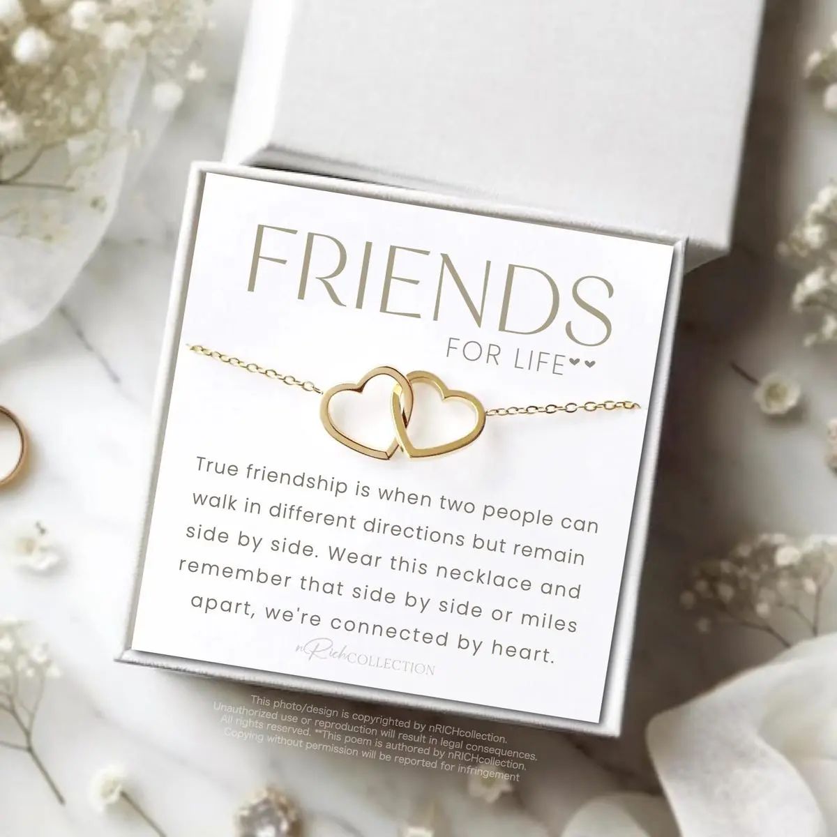 Friendship Necklace - Personalized BFF Jewelry, Sentimental Gift, True Friendship Matching Necklace, Thoughtful Best Friend Birthday Present