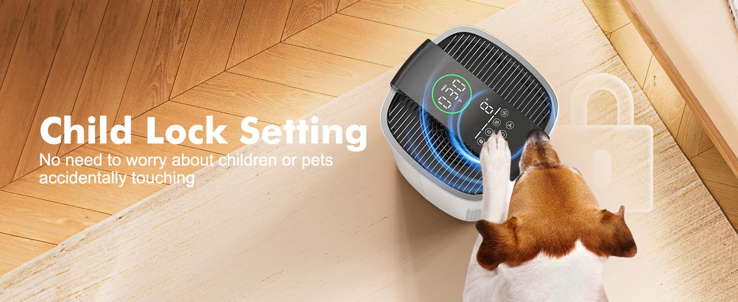 MORENTO 7566 Handheld Design Large Air Purifier with PM 2.5 Sensor, Real-time Air Quality Detection, Bluetooth Remote Control, HEPA Filtration and