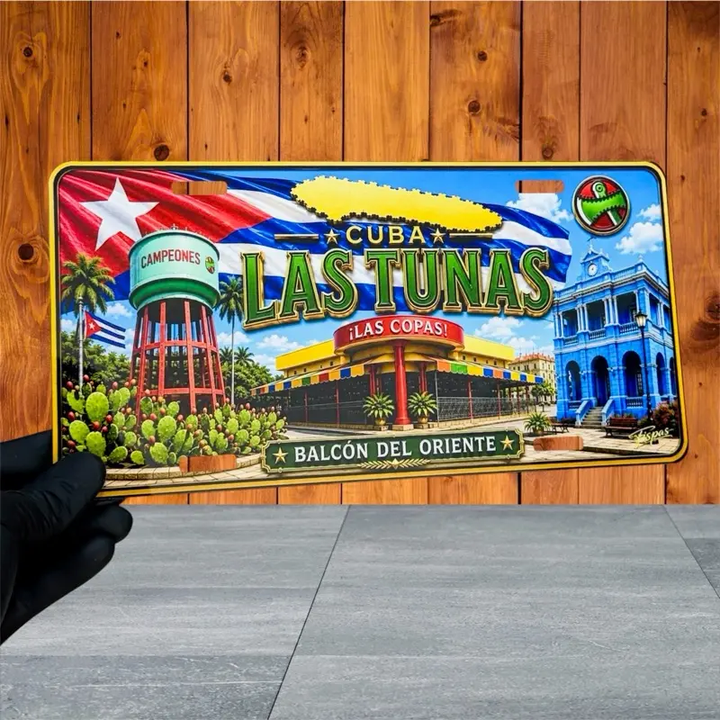 Las Tunas Eterna Balcón del Oriente Tunian Theme Decorative Car Exterior Number Plate Sign, 12x6 in