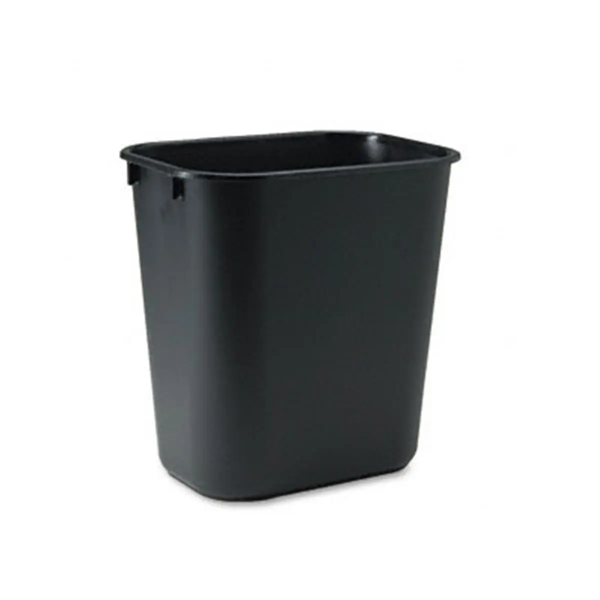 212 MAIN Soft Molded Plastic Rectangular Open-Top Wastebasket - 3.5gal Black Garbage Storage Containers with Rolled Rim (Rcp 295500BK) for Baby Nursery, Bedroom Decoration, Plastic Garbage Bin