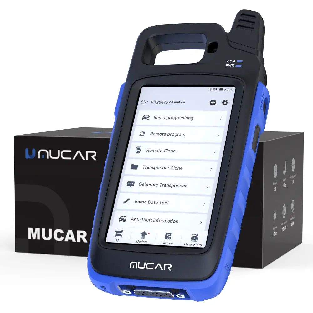 【summerfinds】MUCAR KEY581 5 Inch LCD Handheld Vehicle Inspection Hardware Device, Car Key Testing Equipment With Built-in Chip Detection Function