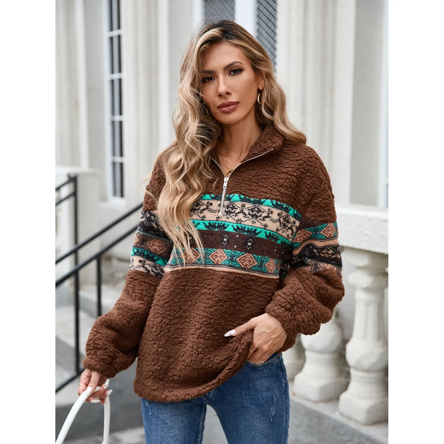 Half Zip Western Ranch Top