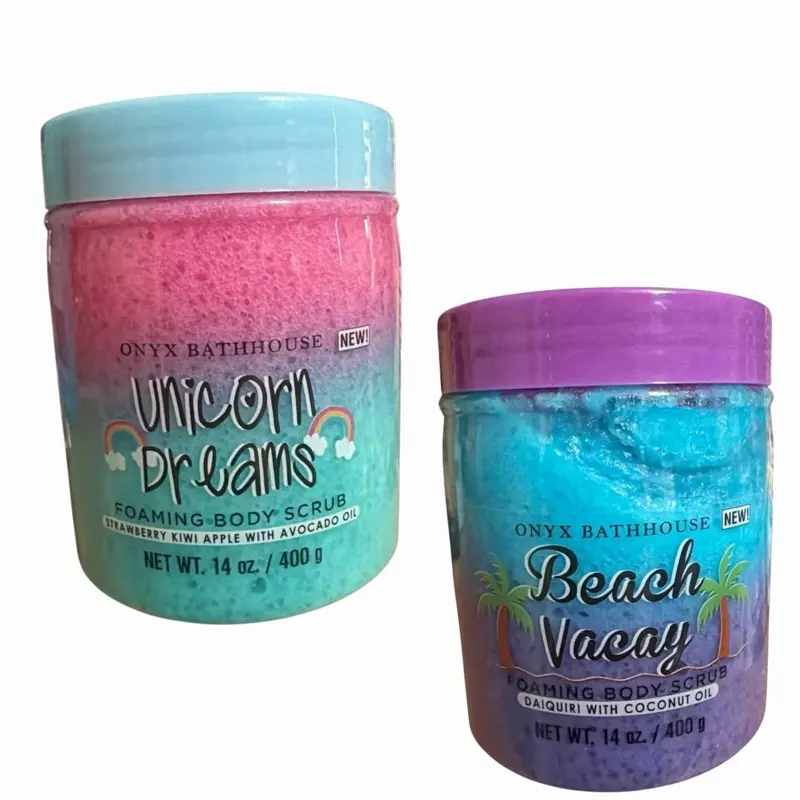 Onyx Foaming Body Scrub - Gentle Cleanser with Fragrance for All Skin Types - 14oz Skin Care & Body Care Scented Product two scents available
