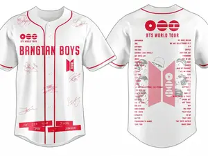 K-pop BoyBand Baseball Jersey, Print Baseball Jersey, World tour 2026, Vibes, Gift for army