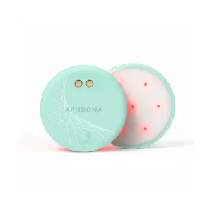Avorla & Aphrona Mini LED Patch Compact Silicone Device - Cordless Rechargeable Battery 3-Min Fast Care On-the-Go Portable LED Light Therapy for Anytime Glow Comfort Facial Treatment Daily Lightweight Red-Light Healthcare Natural