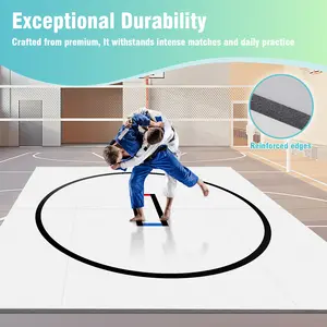 10x10ft Wrestling Mat Portable MMA/BJJ/Judo/Gymnastics Training Mat for Home Gym