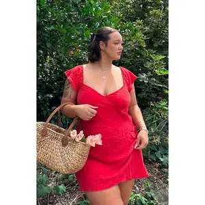 Waves Red Mini Dress