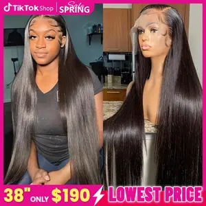 Gabrielle Hair HD Straight 13X6 Lace Frontal Wig Human Hair Wig 13X4 Transparent Lace Frontal Hair Wig For Women Preplucked Remy Hair Wig 180 Density   #SummerVibes#tiktokshopspringglowup