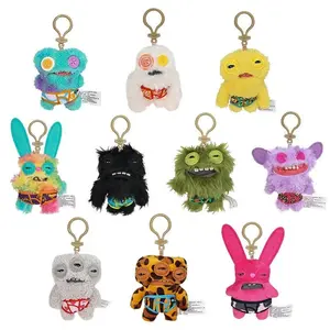 Fuggler Funny Ugly Monster Plush Toys Keychain Kawaii Fuggler Monster Rabbits Cute Stuffed Peluche Dolls Pendants Gifts Kid 12CM