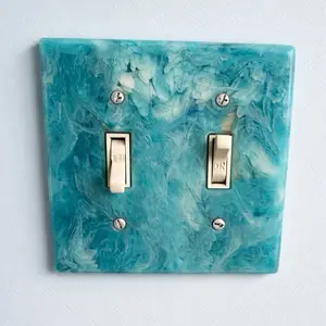 Marbled Resin Light Switch Cover – Decorative Switch Plate