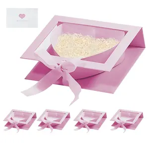 Valentine's Day Heart Shaped Gift Box with Lids 8'x6'x2' Valentine Candy Boxes Biscuits Jar Empty Jar Heart Container for Valentines Gift Party Favors Themed Gift Box