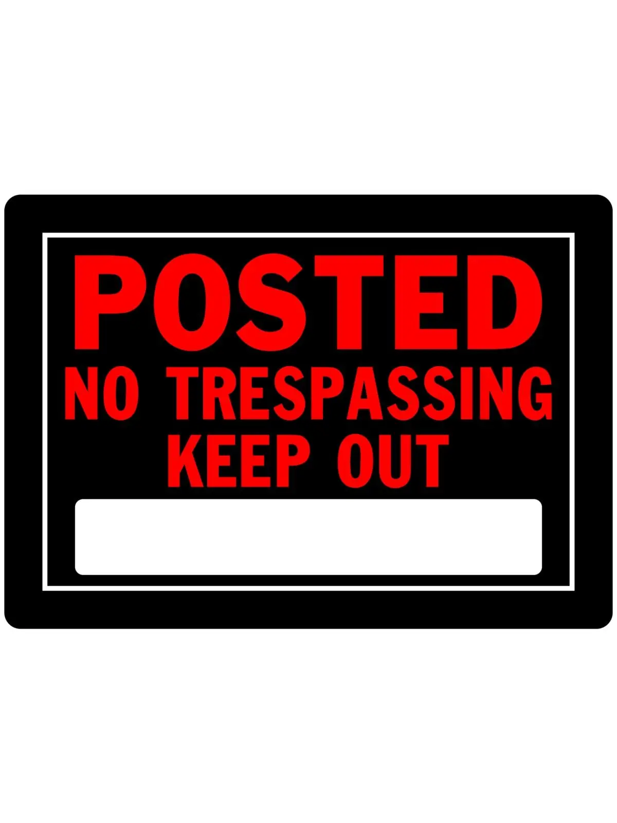 Hillman Group 6-Piece Rectangle Security Warning Sign Set - 10x14 in. Black & Red Aluminum, Bold Text Home Decor Plaques