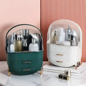 Luxury Cosmetic Storage Box, Handheld Dustproof Makeup Organizer, Large Capacity Portable Beauty Case, Essential Skincare Container, Makeup Tool Organizer