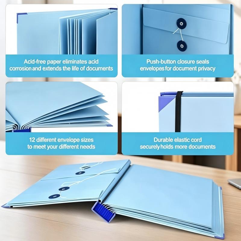 Manila Pocket Accordion File Organizer for Passports, Birth Certificates, & Essential Documents - Office/Home Storage Solution Manila Pocket Accordion File Organizer for Passports, Birth Certificates, & Essential Documents - Office/Home Storage Solution