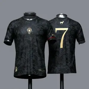 Premium Siu Seven Black Soccer Jersey – Vintage Football Streetwear Shirt, Athletic Gym Sports Top, Hypebeast Fan Apparel