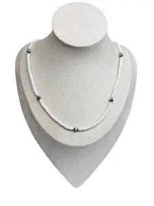 Beaded Pink Conch & Desert Pearl Necklace