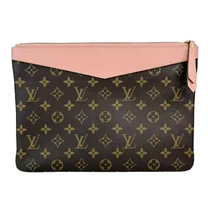 Pre-owned Louis Vuitton Leather Clutches & Wristlets Daily Monogram Canvas Clutch