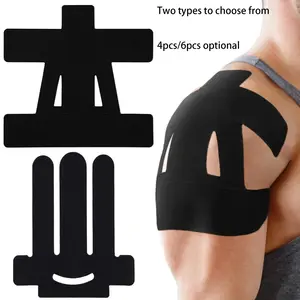 4PCS/6PCS Count Kinesiology Tape for Shoulder Pain Relief Pre Cut Sports Waterproof Breathable Enhance Elastic Kinesiology Athletic Tape for Shoulder Support and Muscle Baseball Sports