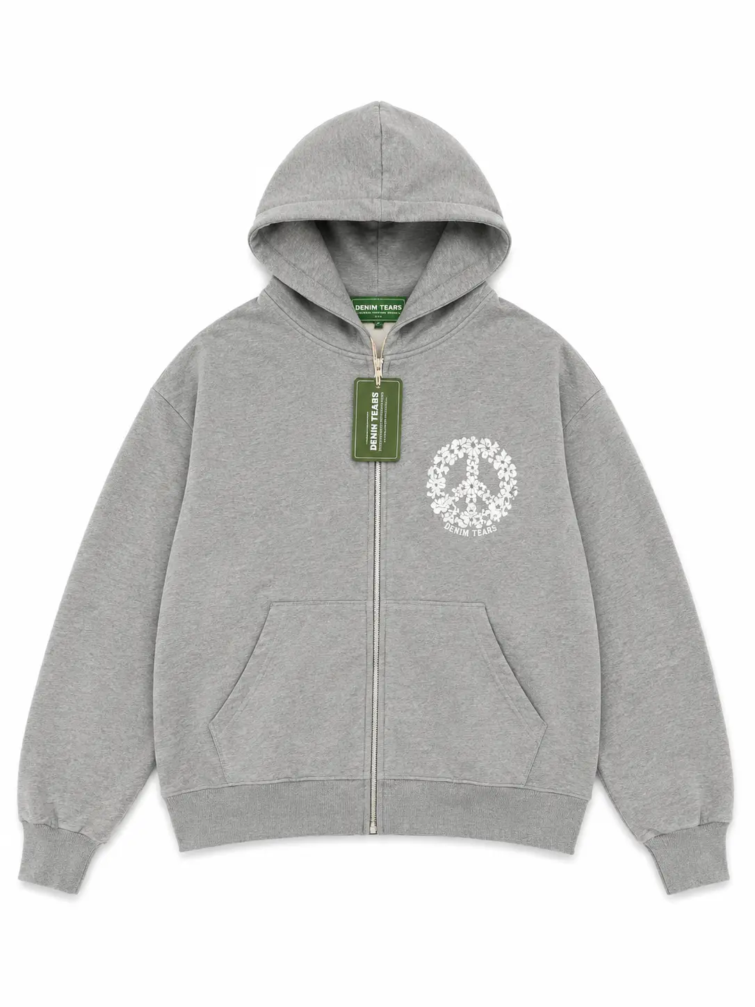 (100% Authentic) Denim Tears Denim University Zip Hoodie Grey