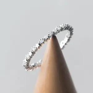 Genuine 925 Sterling Silver Zircon Star Ring (Size 6, 7, 7.5) Silver, Gold