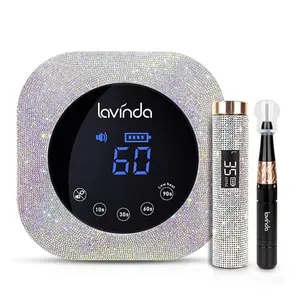 Lavinda Crystal Bling Bundle – 54W Cordless Nail Lamp + Mini 35K RPM Diamond Pocket Nail Drill for Salon & Home