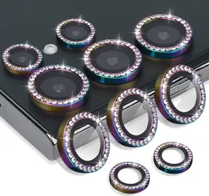 Camera Lens Protector for  Galaxy S25 Ultra, Tempered Glass Lens Protector  Alloy Ring Camera Cover Fits for  Galaxy S25 Ultra  Colorful