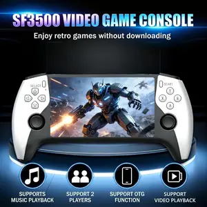 2026 New Sf3500 Retro Handheld Game Console, 5.5-Inch HD IPS Screen, Classic Games, TV Connection, 14+ Emulators, 5-Hour Battery Life, Perfect Gift
