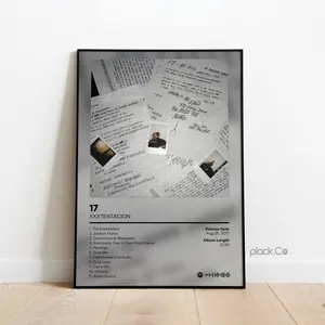 Xxxtentacion - 17 - Custom Album Print - Hip Hop Wall Art - Custom Album Cover - Xxxtentacion Poster - Custom Album Print - Gift Ideas