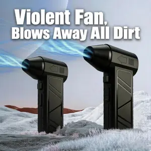130K High Speed Turbo Electric Blower - Portable Cordless Jet Fan with Brushless Motor, 4-Speed & Type-C Charging, Ideal for Car Detailing, Home/Office Dust Removal, Keyboard Cleaning, Snow Blowing & Outdoor Activities