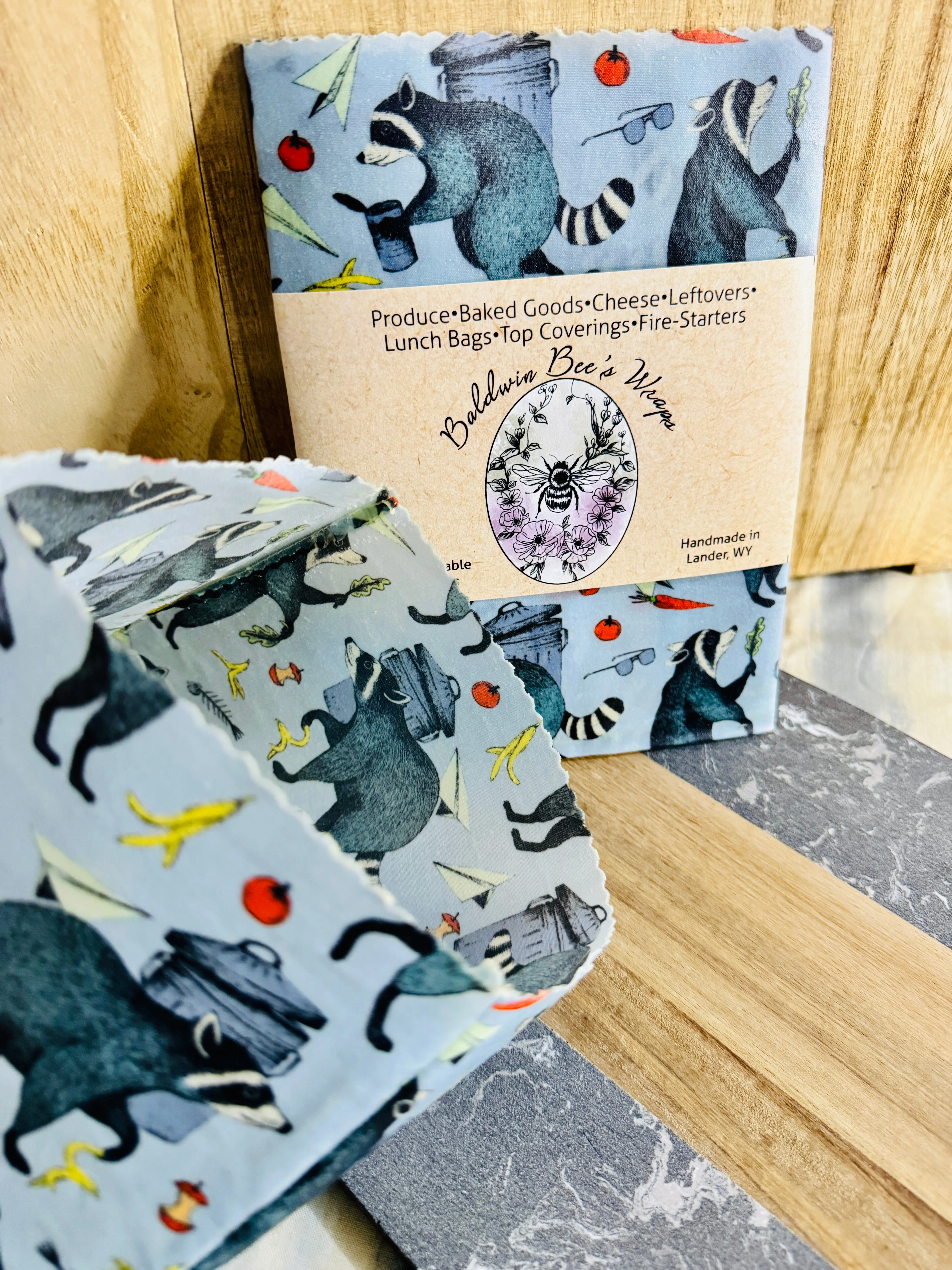 Reusable Lunch Pouch | 9" x 8" Waxed Cotton Food Storage