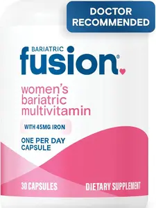 Bariatric Fusion One Per Day Bariatric Multivitamin with Iron for Women | with Hair and Nails Vitamins Blend | Gastric Bypass and Sleeve Gastrectomy | 30 Capsules | 1 Month Supply