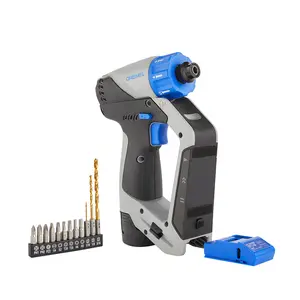 Dremel Blueprint 3in1 Drill Driver DD12V-S1 with Stud Finder Laser Level 2.0 Ah Battery Fast Charger 12 Bits Cordless Set for DIY Projects