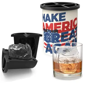 WIBIMEN 3D Face Ice Mold – Clear Ice Cube Maker for Whiskey, Cocktails & Drinks | Realistic Face-Shaped Silicone Mold for Fun & Party Beverages