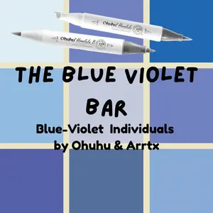 Ohuhu BV310 Brilliant Blue Alcohol Marker - Blue Violets Honolulu B Brush/Fine Tip, Art Marker, Single-Color Art Supply for Artists, Art Markers