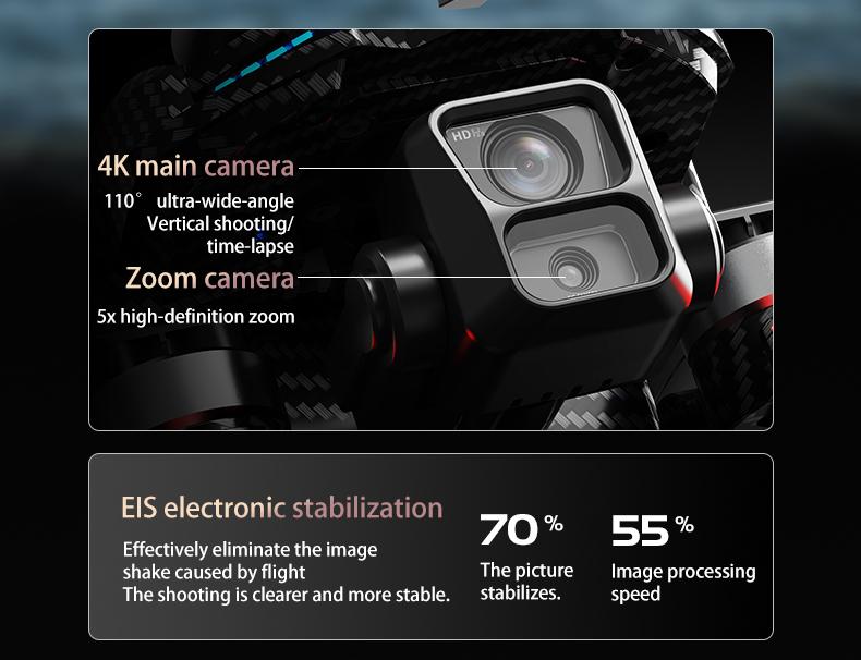 GPS Drone with Payload Drop (≤1.1lb), 4K Dual Camera, 3-Axis Gimbal, 7.2'' Screen Controller, 360° Obstacle Avoidance, 45Min Flight Time, Brushless Motor, Optical Flow, Foldable RC Quadcopter with 2 Batteries & Carry Case for Adults & Beginners