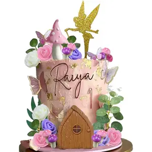 Fairy cake toppers fairy garden topper for birthday baby shower