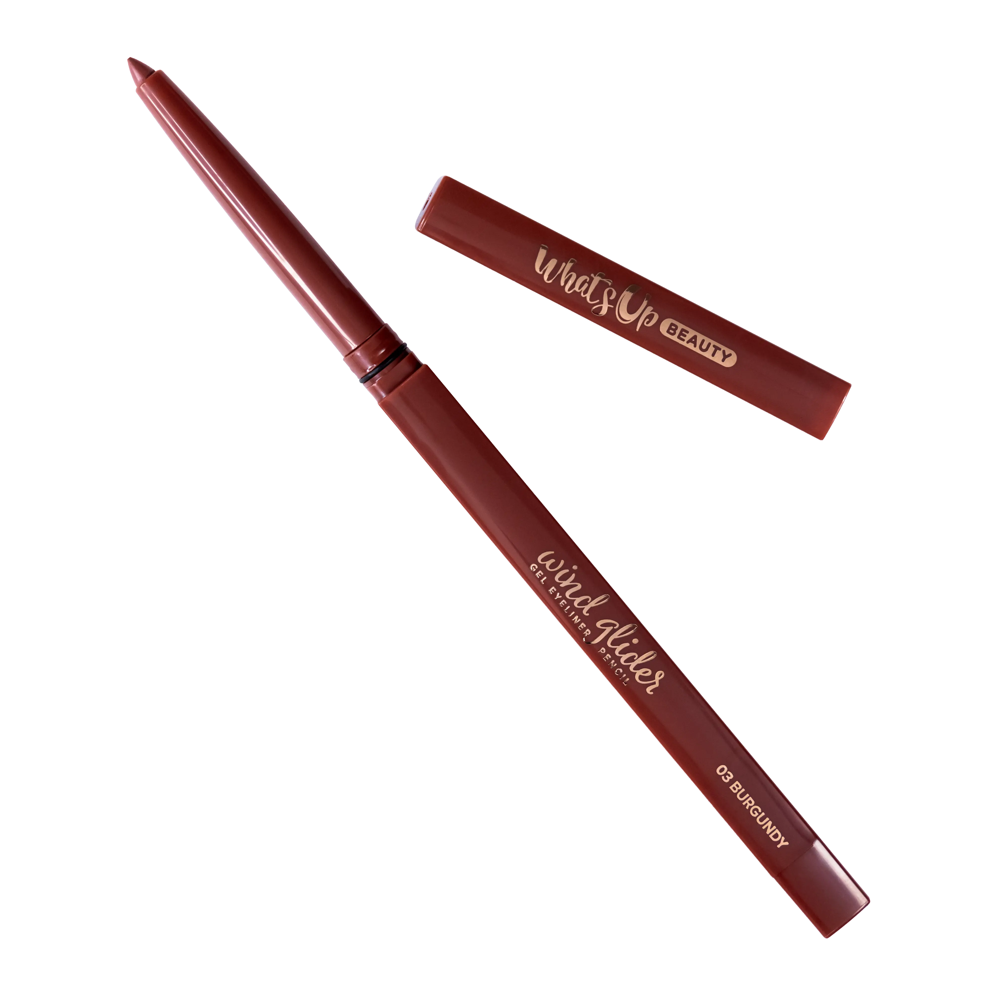Whats Up Beauty - Wind Glider Gel Eyeliner Pencil - Shade 03 Burgundy