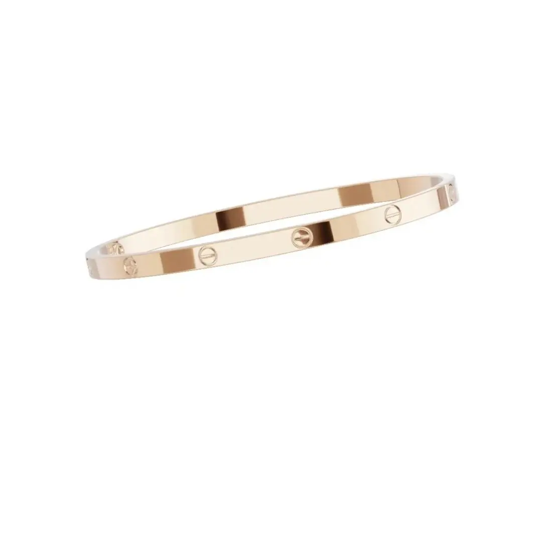 Pre-owned Flash sale Cartier LOVE Bracelet Plain Small Model, Rose Gold, Size 17, Non Full Set