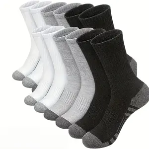 6 Pair  Men's Athletic Socks, Cushioned for Outdoor Running & Hiking – Cushioned Breathable Sport Socks,The perfect gift for men: Father's Day gift, birthday gift