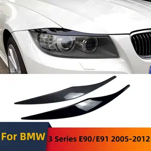 Front Headlight Garnish Strip Eyebrow Cover Trim For BMW 3-Series E90 E91 318i 320i 330i 325i 335i 320d 335d Car Light Tuning Accessories