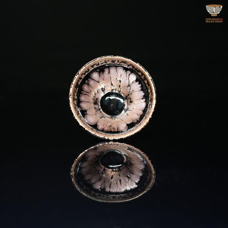 Zhi Jing Violet & Golden Rose Series Pink Oil-Drop Jian Zhan Tea Cup | Tea Cup | Gift | Collectible | Pink