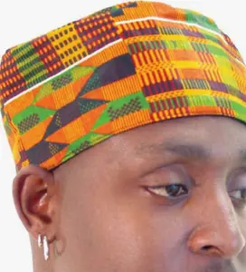 African Inspired Fashions Kente Pattern Kufi Kofi Hat
