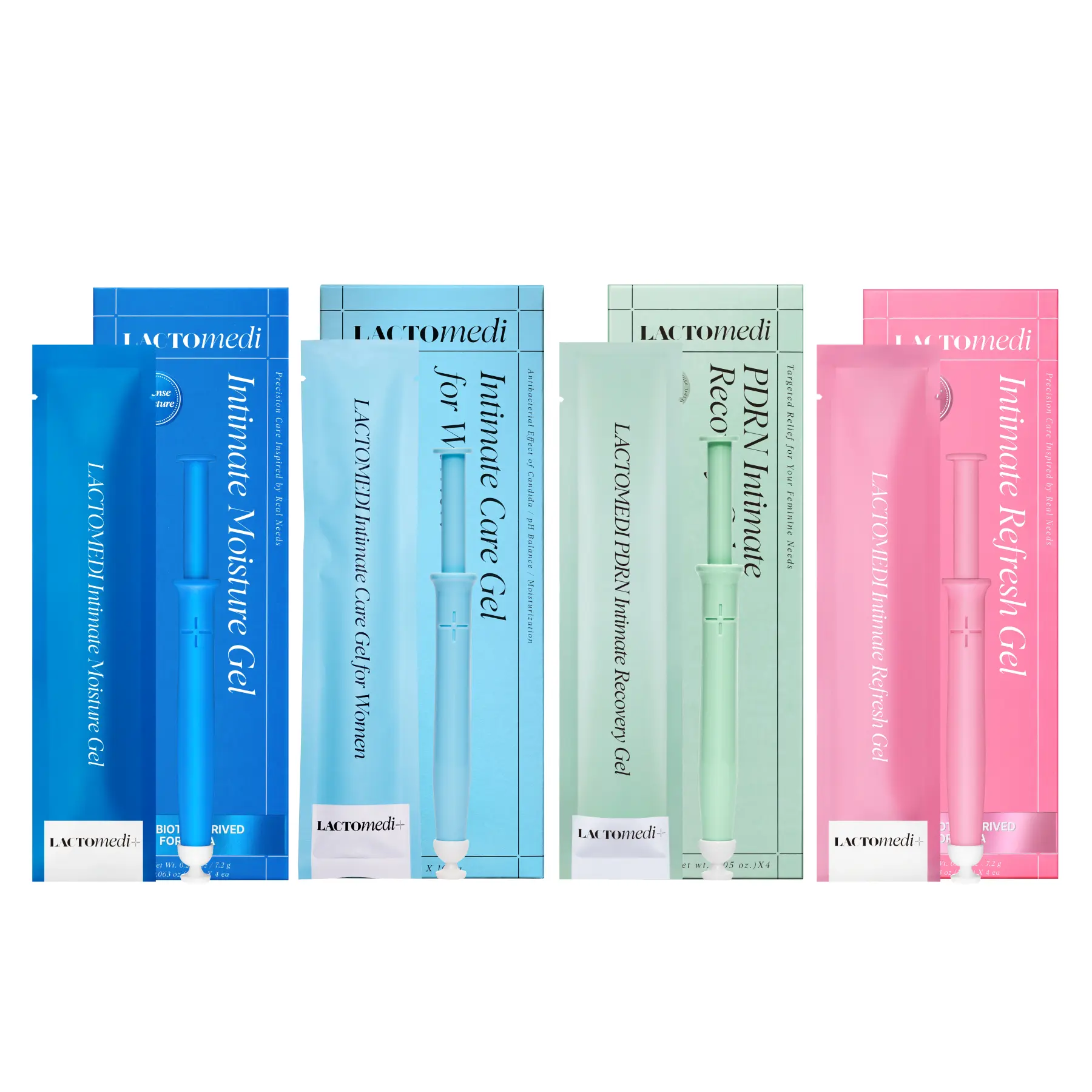 [LACTOMEDI Complete Intimate Gel Care Set | 4-Gel Set | Hydration, Freshness, Elasticity & Daily Intimate Care | 1 Box of Each