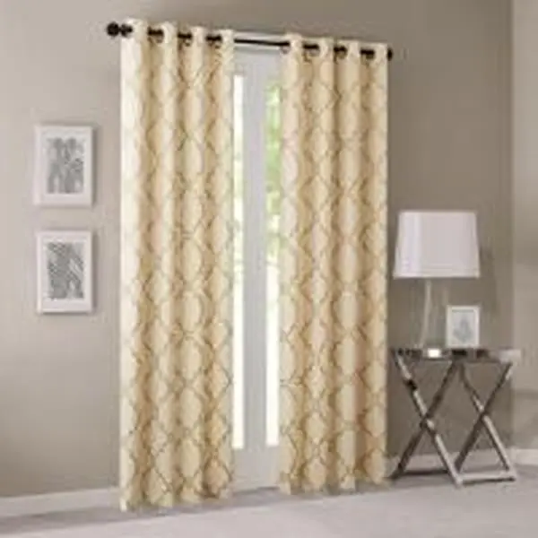 Madison Park MP40-3600 Saratoga Fretwork Printed Window Panel