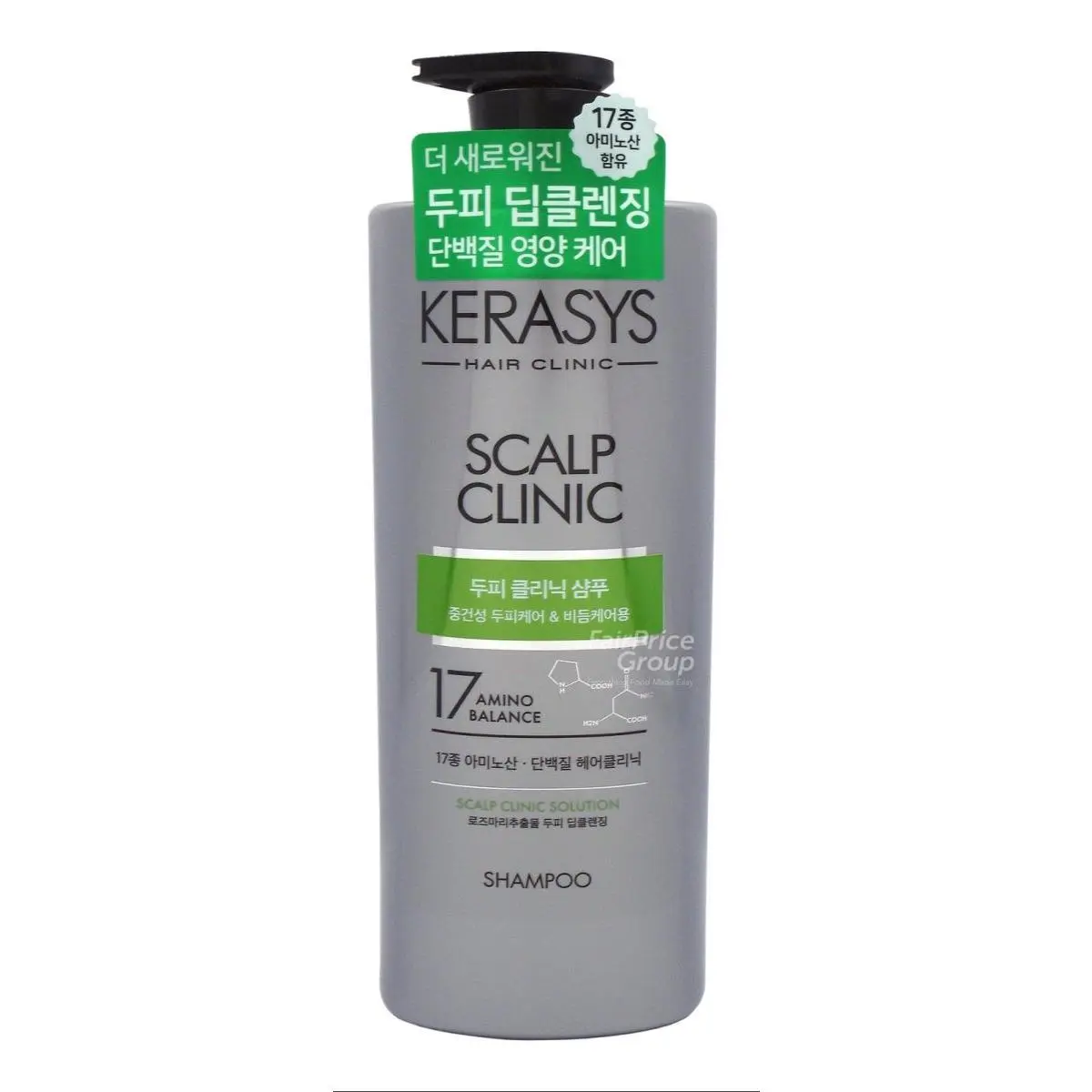 Aekyung KERASYS Scalp Clinic Anti-Dandruff Shampoo - Scalp Care, Oil Control, Moisturizing Formula with Climbazole, Botanical Extracts & Cocamidopropyl Betaine, 25.4oz, Hair Cleanser, Conditioner, Dandruff Relief