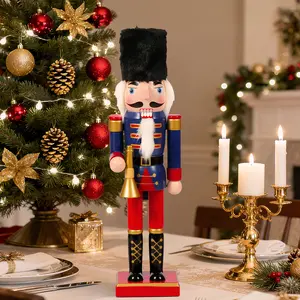 Classic Wooden Nutcracker Doll  Christmas Tabletop Decoration & Holiday Gift