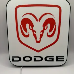 Dodge Ram Light Up LED Sign with USB Power Cord for Easy Illumination 10.5" Tall with Built-in Hanging Bracket and On/off Switch