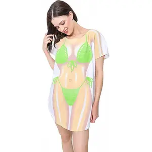 LA Imprints Fantasy Coverup Lime Macrame Bikini Body Coverup T-Shirt